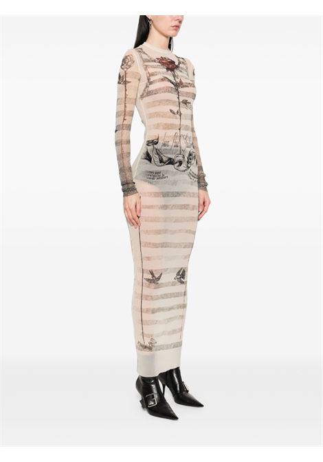 tattoo mariniere long dress woman ecru JEAN PAUL GAULTIER | 25/34-F-RO396-T585030030